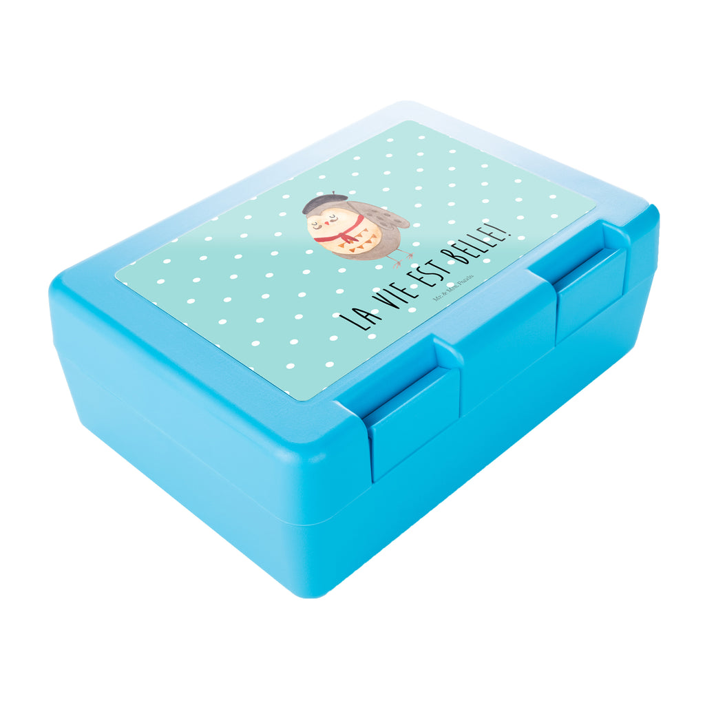 Brotdose Eule Französisch Eule, Eulen, Eule Deko, Owl, hibou, La vie est belle, das Leben ist schön, Spruch schön, Spruch Französisch, Frankreich Brotbox, Snackbox, Lunch box, Butterbrotdose, Brotzeitbox  Eule