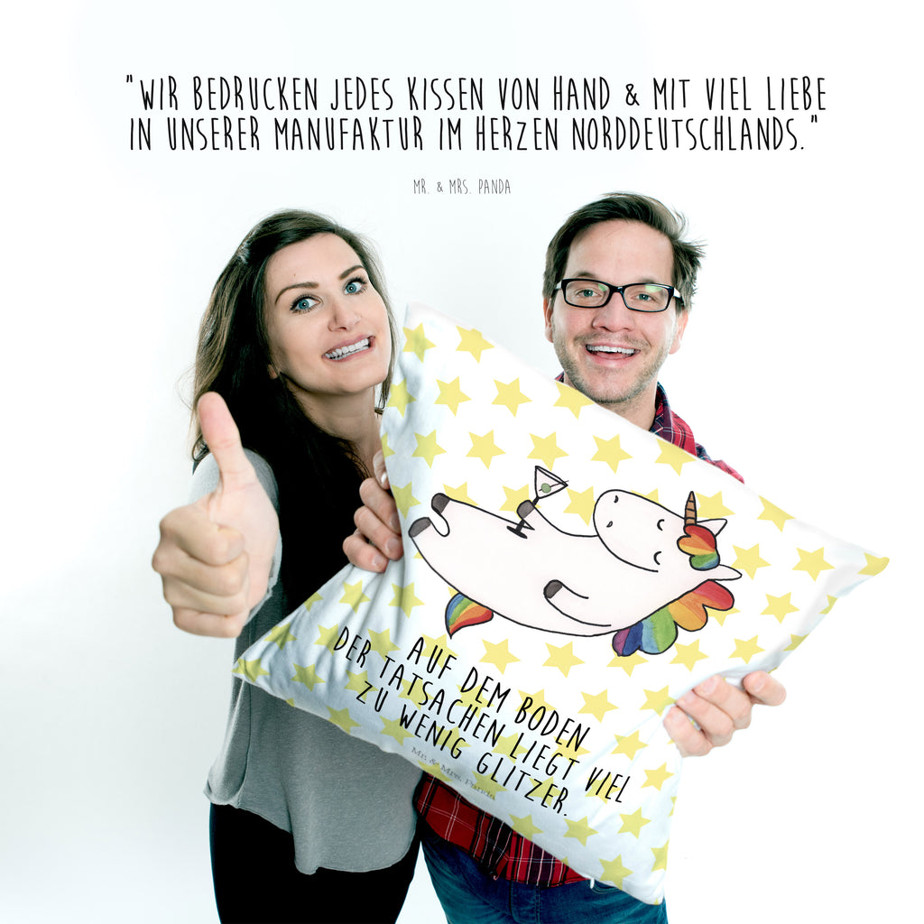 40x40 Kissen Einhorn Cocktail Kissenhülle, Kopfkissen, Sofakissen, Dekokissen, Motivkissen, Einhorn, Einhörner, Einhorn Deko, Pegasus, Unicorn, Party, Spaß, Feiern, Caipirinha, Rum, Cuba Libre, Sekt, Freundin, Geburtstag, lustig, witzig, Spruch, Glitzer