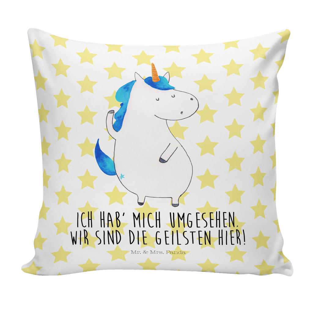 40x40 Kissen Einhorn Mann Kissenhülle, Kopfkissen, Sofakissen, Dekokissen, Motivkissen, Einhorn, Einhörner, Einhorn Deko, Pegasus, Unicorn, cool, Mann, Freundin, Familie, bester Freund, BFF, Party, hübsch, beste