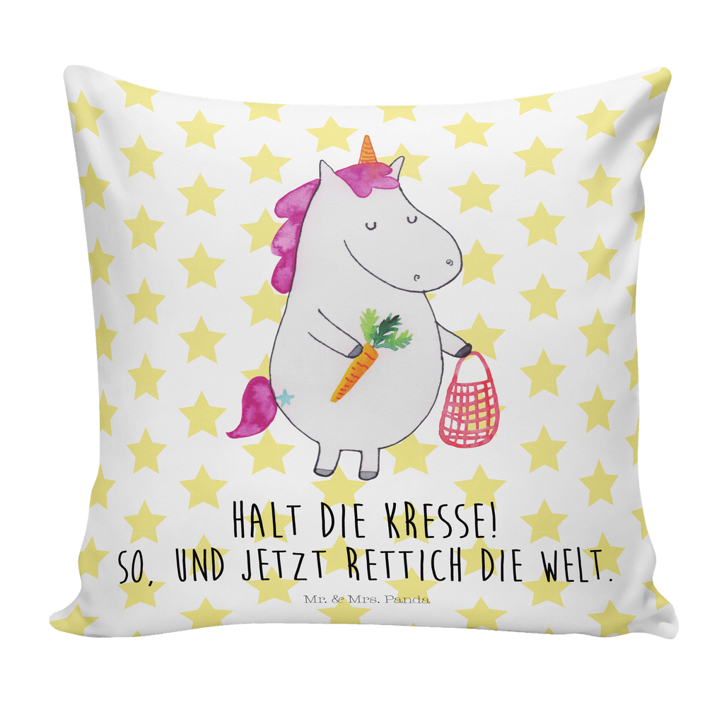 40x40 Kissen Einhorn Gemüse Kissenhülle, Kopfkissen, Sofakissen, Dekokissen, Motivkissen, Einhorn, Einhörner, Einhorn Deko, Pegasus, Unicorn, Biomarkt, Bio, Gemüse, Wochenmarkt