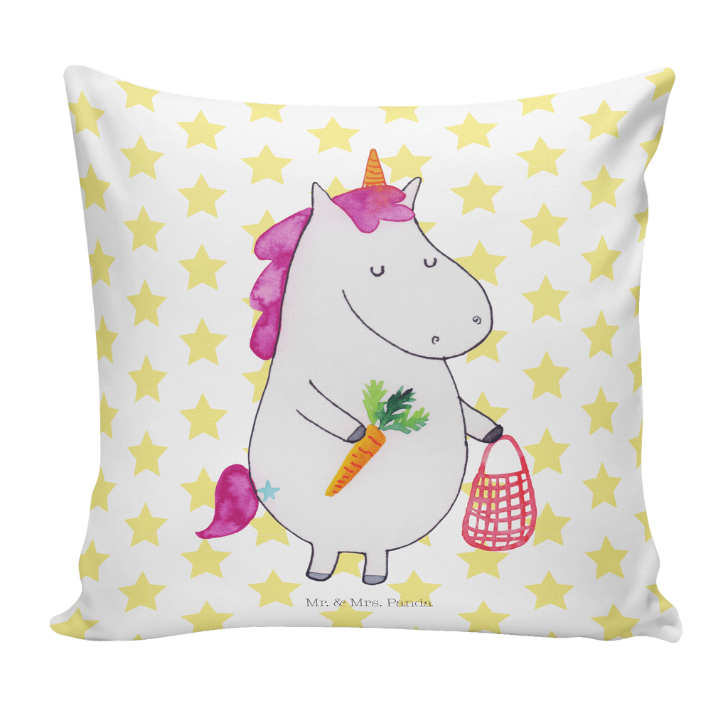 40x40 Kissen Einhorn Gemüse Kissenhülle, Kopfkissen, Sofakissen, Dekokissen, Motivkissen, Einhorn, Einhörner, Einhorn Deko, Pegasus, Unicorn, Biomarkt, Bio, Gemüse, Wochenmarkt