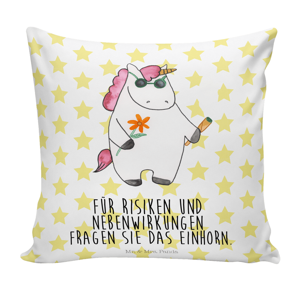40x40 Kissen Einhorn Woodstock Kissenhülle, Kopfkissen, Sofakissen, Dekokissen, Motivkissen, Einhorn, Einhörner, Einhorn Deko, Pegasus, Unicorn, Kiffen, Joint, Zigarette, Alkohol, Party, Spaß. lustig, witzig, Woodstock