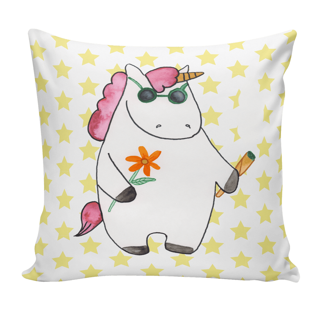 40x40 Kissen Einhorn Woodstock Kissenhülle, Kopfkissen, Sofakissen, Dekokissen, Motivkissen, Einhorn, Einhörner, Einhorn Deko, Pegasus, Unicorn, Kiffen, Joint, Zigarette, Alkohol, Party, Spaß. lustig, witzig, Woodstock