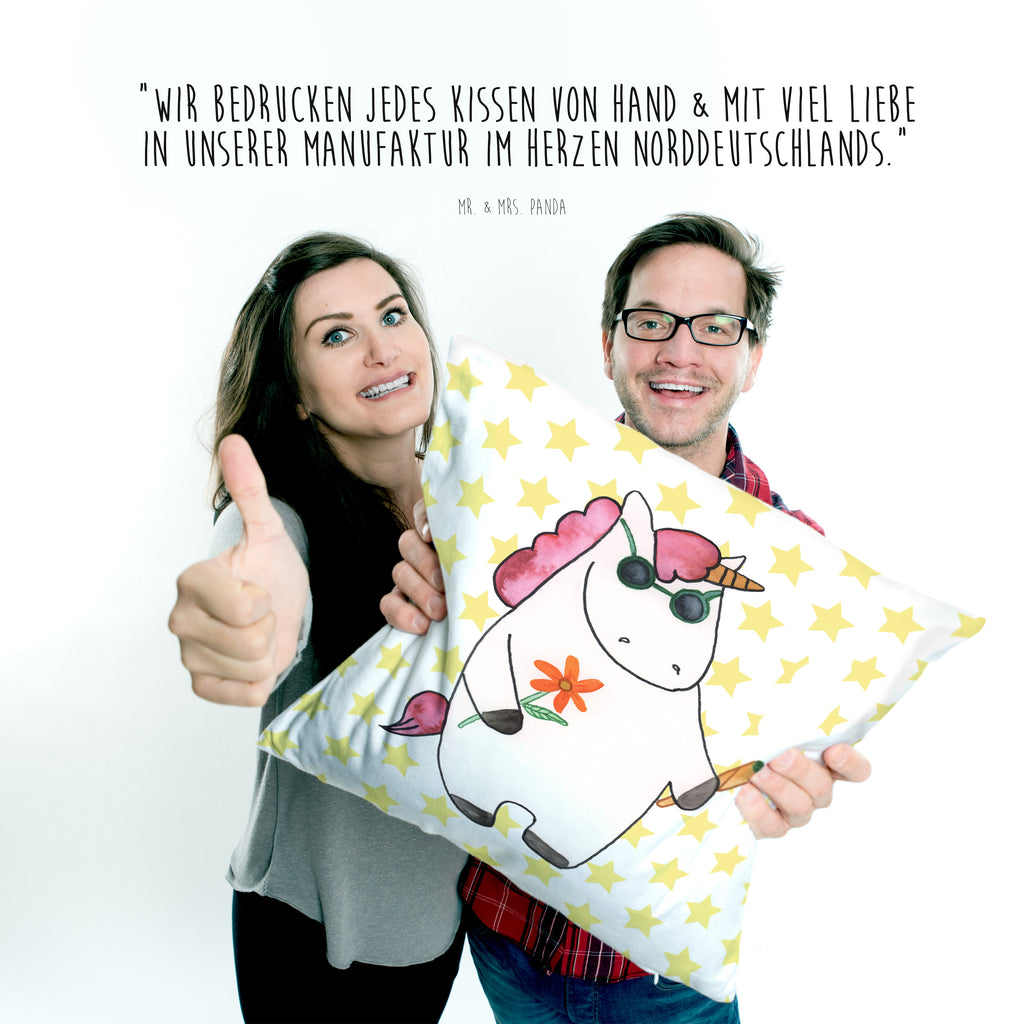 40x40 Kissen Einhorn Woodstock Kissenhülle, Kopfkissen, Sofakissen, Dekokissen, Motivkissen, Einhorn, Einhörner, Einhorn Deko, Pegasus, Unicorn, Kiffen, Joint, Zigarette, Alkohol, Party, Spaß. lustig, witzig, Woodstock