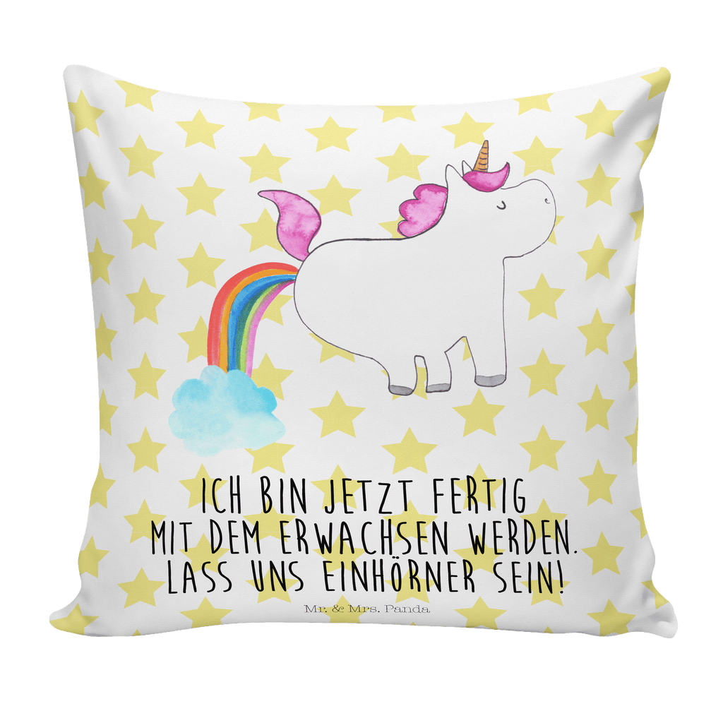 40x40 Kissen Einhorn Pupsend Kissenhülle, Kopfkissen, Sofakissen, Dekokissen, Motivkissen, Einhorn, Einhörner, Einhorn Deko, Pegasus, Unicorn, Pups, Regenbogen, Glitzer, Einhornpower, Erwachsenwerden, Spaß, lustig, Freundin