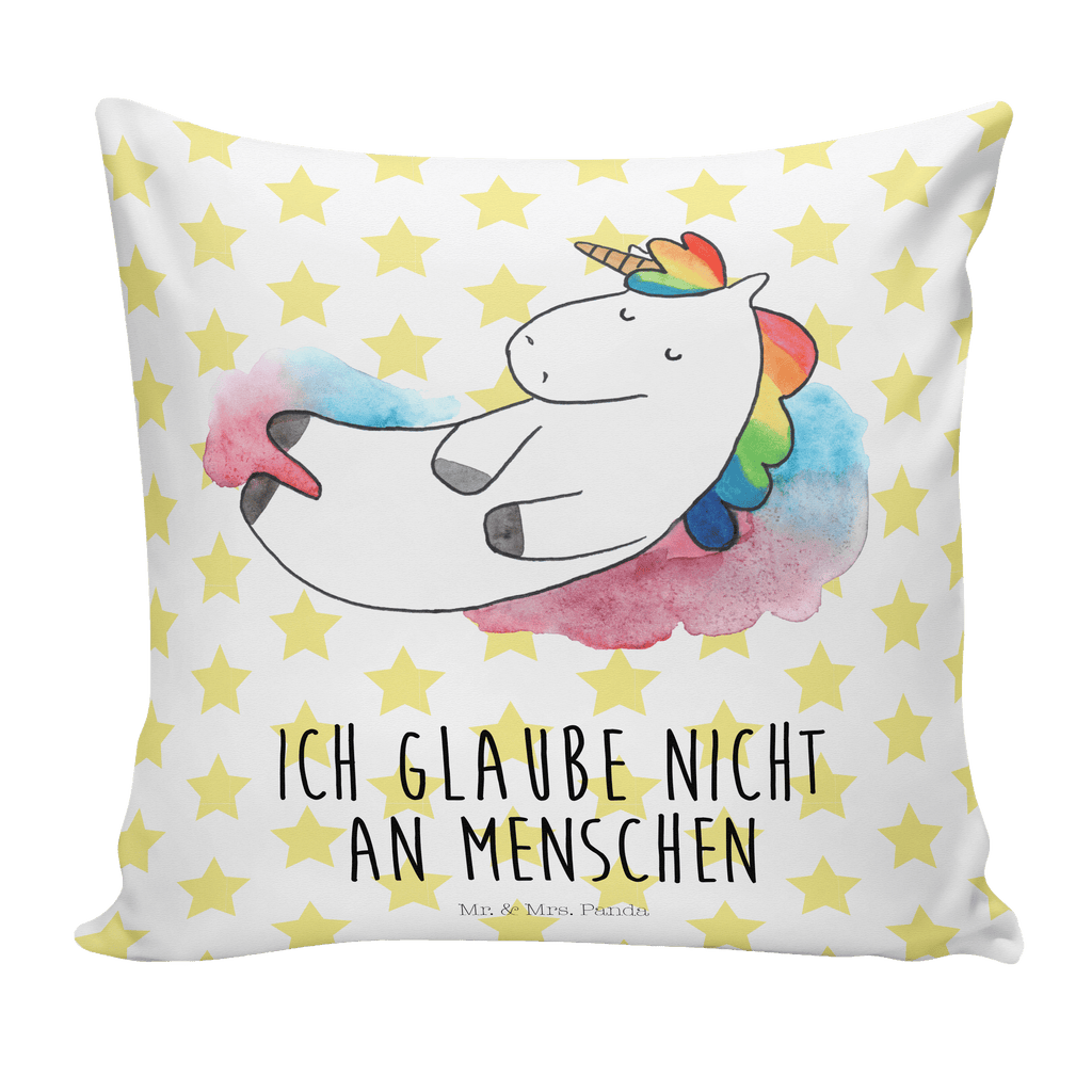 40x40 Kissen Einhorn Wolke 7 Kissenhülle, Kopfkissen, Sofakissen, Dekokissen, Motivkissen, Einhorn, Einhörner, Einhorn Deko, Pegasus, Unicorn, verliebt, Menschen, witzig, lustig, Geschenk, Glaube, Realität, Lächeln