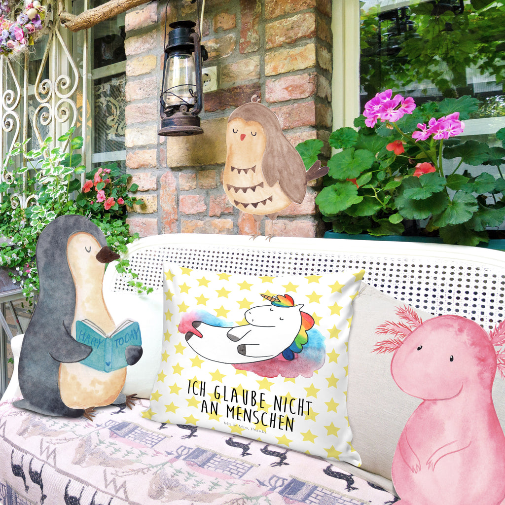 40x40 Kissen Einhorn Wolke 7 Kissenhülle, Kopfkissen, Sofakissen, Dekokissen, Motivkissen, Einhorn, Einhörner, Einhorn Deko, Pegasus, Unicorn, verliebt, Menschen, witzig, lustig, Geschenk, Glaube, Realität, Lächeln