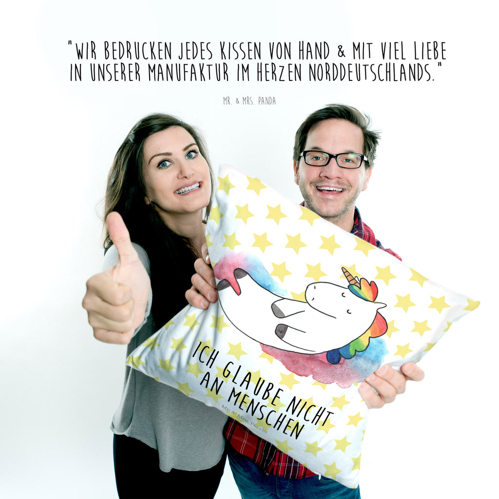 40x40 Kissen Einhorn Wolke 7 Kissenhülle, Kopfkissen, Sofakissen, Dekokissen, Motivkissen, Einhorn, Einhörner, Einhorn Deko, Pegasus, Unicorn, verliebt, Menschen, witzig, lustig, Geschenk, Glaube, Realität, Lächeln