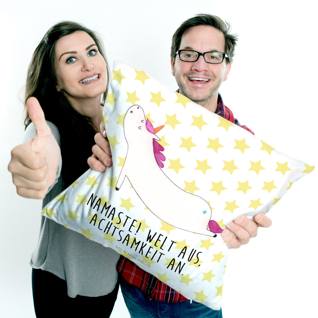 40x40 Kissen Einhorn Yoga Kissenhülle, Kopfkissen, Sofakissen, Dekokissen, Motivkissen, Einhorn, Einhörner, Einhorn Deko, Pegasus, Unicorn, Yoga, Namaste, Achtsamkeit, Entspannung, Joga, Yogamatte, Sport, lustig, witzig, süß