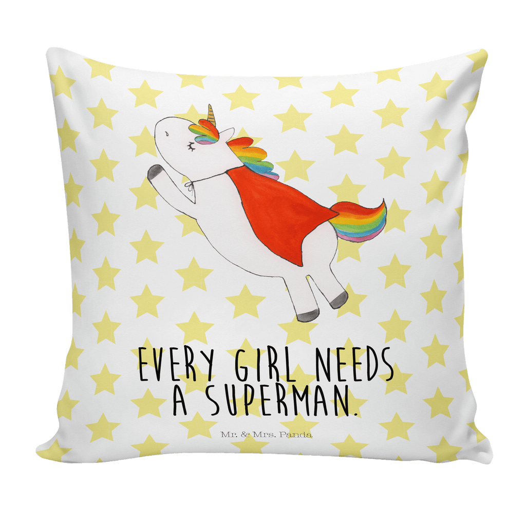 40x40 Kissen Einhorn Super Kissenhülle, Kopfkissen, Sofakissen, Dekokissen, Motivkissen, Einhorn, Einhörner, Einhorn Deko, Pegasus, Unicorn, Traummann, Superheld, Held, Freundin, Geschenk, Girl, Mädchen