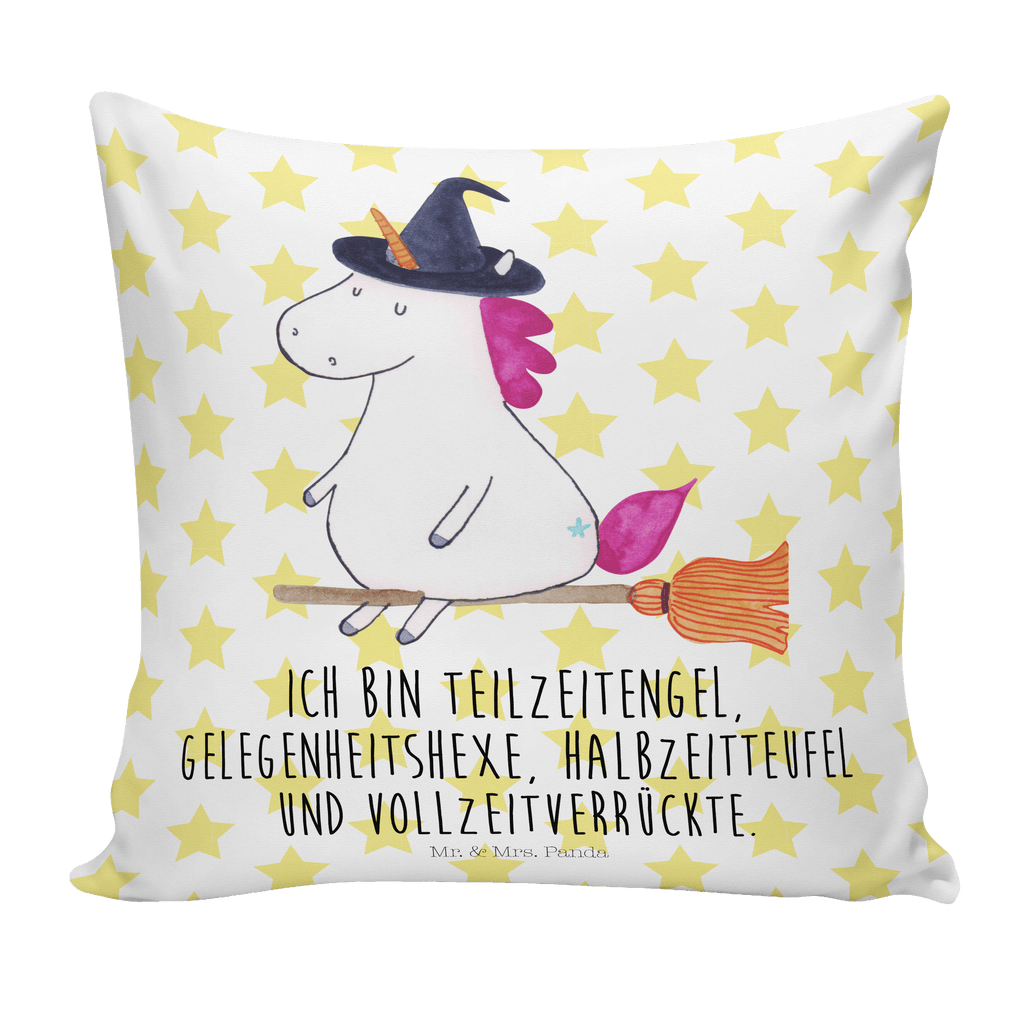 40x40 Kissen Einhorn Hexe Kissenhülle, Kopfkissen, Sofakissen, Dekokissen, Motivkissen, Einhorn, Einhörner, Einhorn Deko, Pegasus, Unicorn, Frau, Ehefrau, Hexe, Teufel, Engel, Verrückte, Freundin, Leben, Zicke