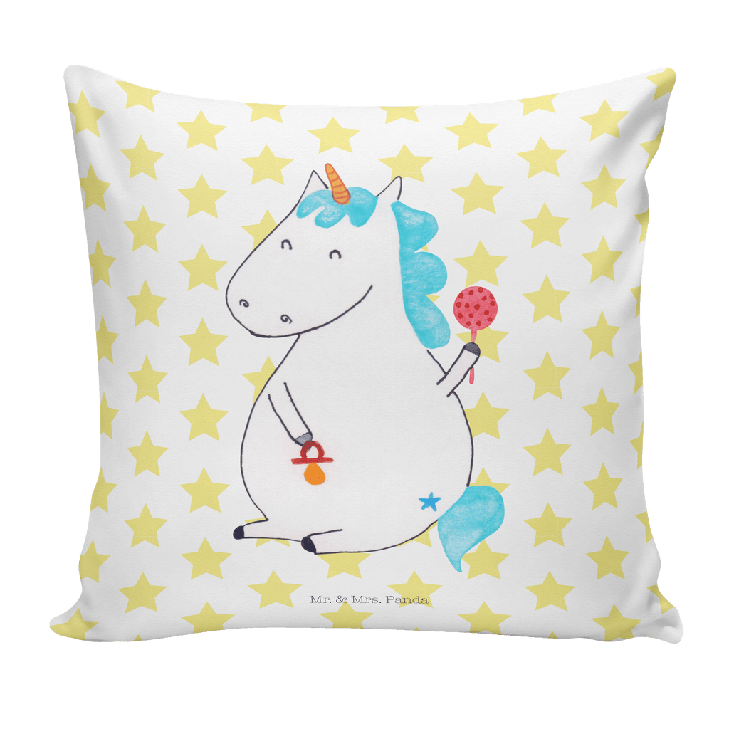 40x40 Kissen Einhorn Baby Kissenhülle, Kopfkissen, Sofakissen, Dekokissen, Motivkissen, Einhorn, Einhörner, Einhorn Deko, Pegasus, Unicorn, Mutter, Geburt, Geburtstag, erstes Kind, Baby, Babyglück, Nachwuchs, Eltern, Party, Kind, Schnuller