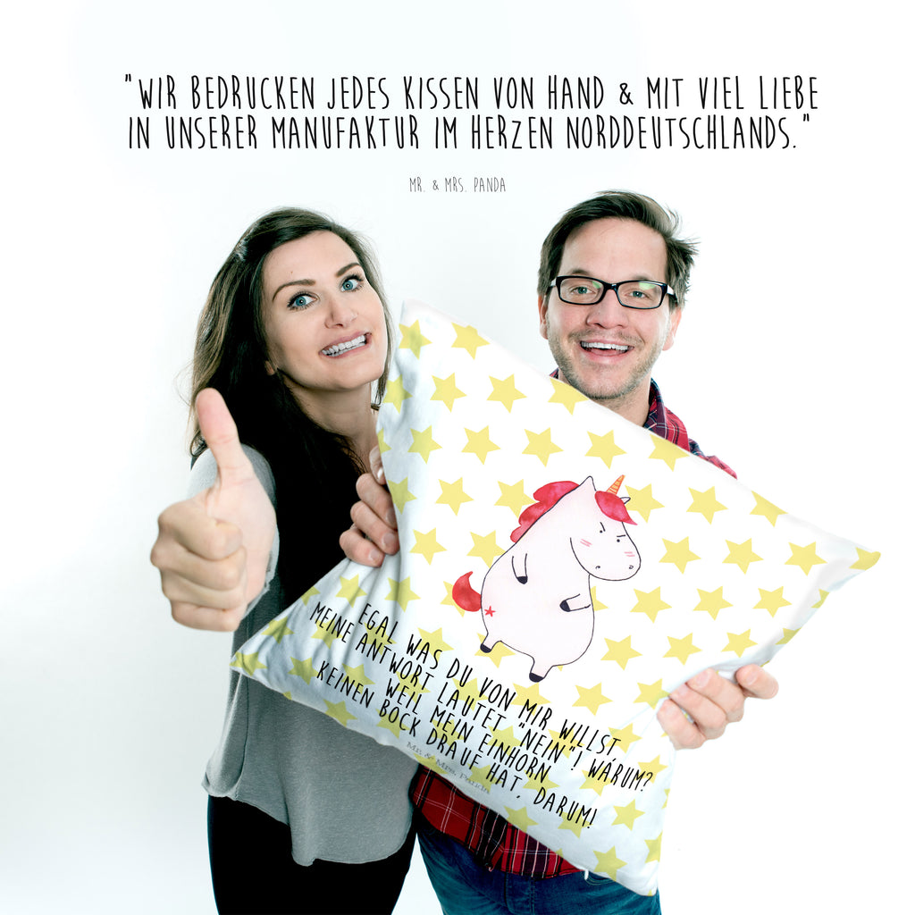 40x40 Kissen Einhorn wütend Kissenhülle, Kopfkissen, Sofakissen, Dekokissen, Motivkissen, Einhorn, Einhörner, Einhorn Deko, Pegasus, Unicorn, Realität, Ansage, lustlos, nein, Büro, Arbeit, wütend, dumme Fragen, lustig, Spaß, Geschenk