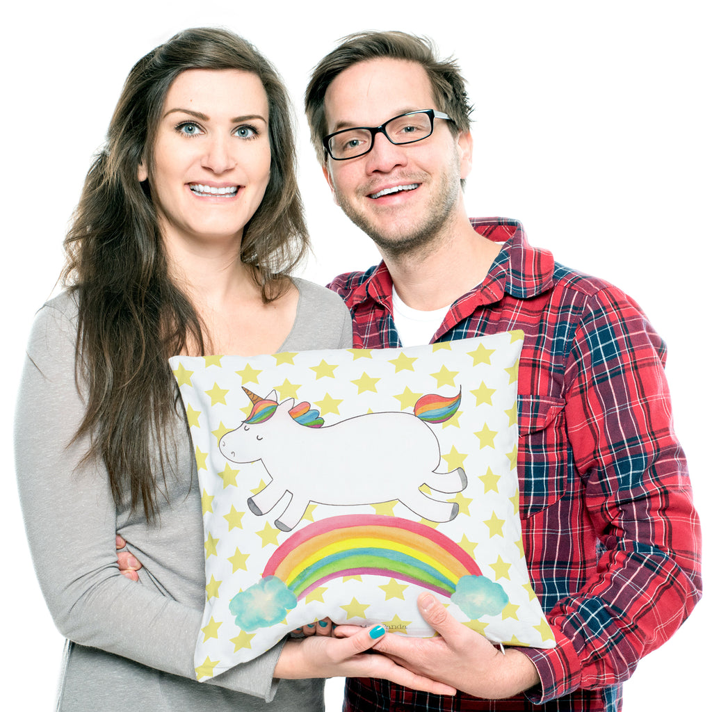 40x40 Kissen Einhorn Regenbogen Kissenhülle, Kopfkissen, Sofakissen, Dekokissen, Motivkissen, Einhorn, Einhörner, Einhorn Deko, Pegasus, Unicorn, Regenbogen, Glitzer, Einhornpower, Erwachsenwerden, Einhornautobahn