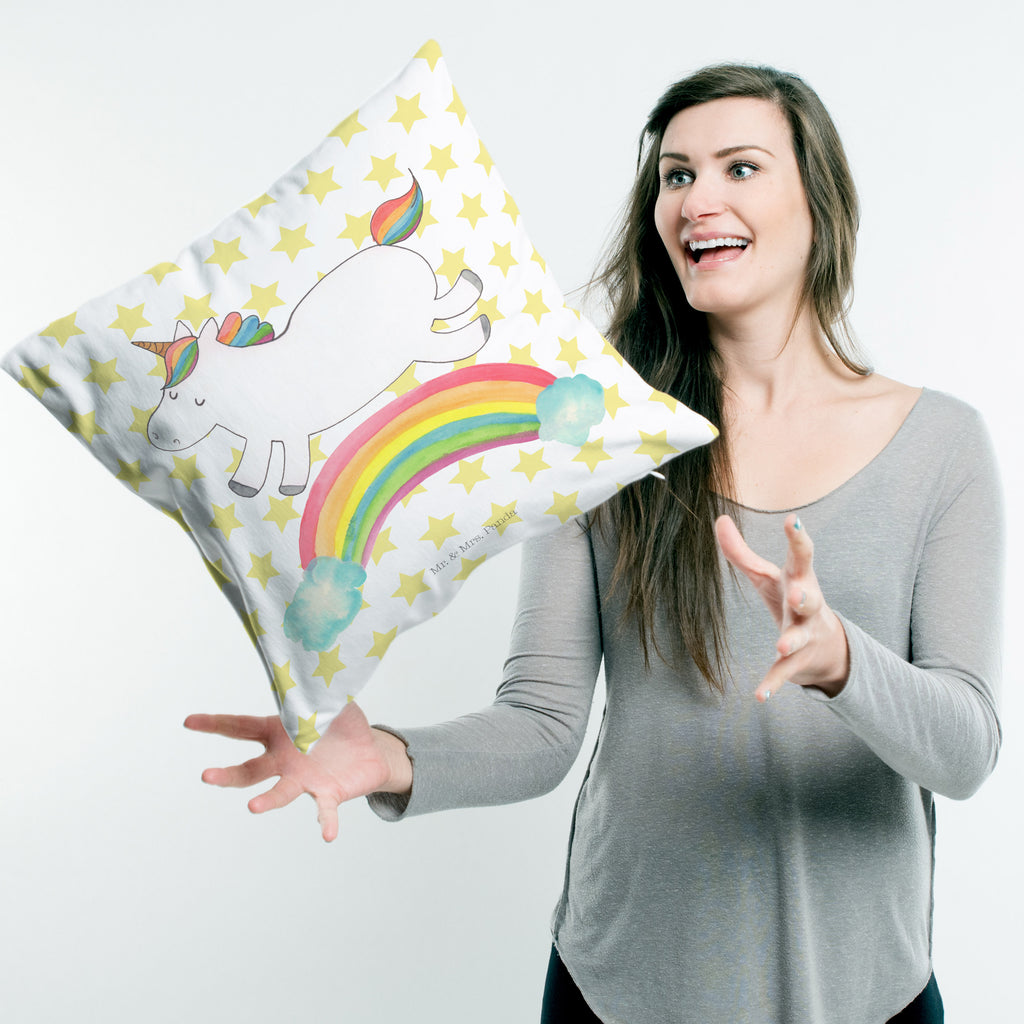 40x40 Kissen Einhorn Regenbogen Kissenhülle, Kopfkissen, Sofakissen, Dekokissen, Motivkissen, Einhorn, Einhörner, Einhorn Deko, Pegasus, Unicorn, Regenbogen, Glitzer, Einhornpower, Erwachsenwerden, Einhornautobahn