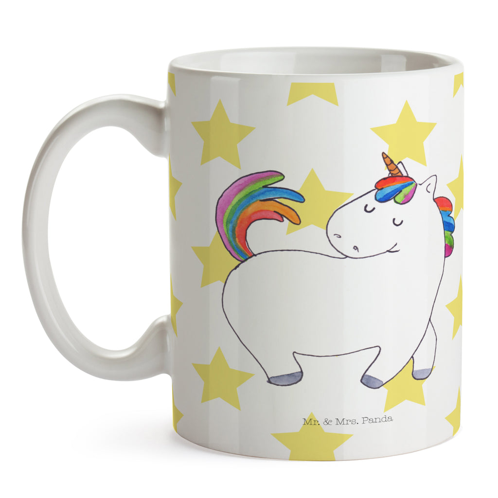 Tasse Einhorn stolzierend Einhorn, Einhörner, Unicorn, stolz, anders, bunt, Pferd, Reiter, Reiten, Freundin, Geschenk Becher, Kaffeetasse, Kaffeebecher, Tee, Frühstück, Büro  Einhorn, Einhörner, Einhorn Deko, Pegasus, Unicorn