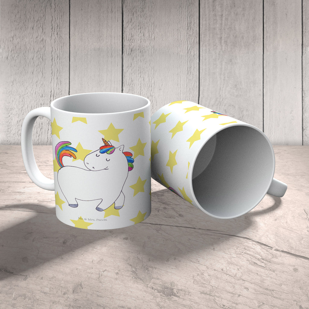 Tasse Einhorn stolzierend Einhorn, Einhörner, Unicorn, stolz, anders, bunt, Pferd, Reiter, Reiten, Freundin, Geschenk Becher, Kaffeetasse, Kaffeebecher, Tee, Frühstück, Büro  Einhorn, Einhörner, Einhorn Deko, Pegasus, Unicorn