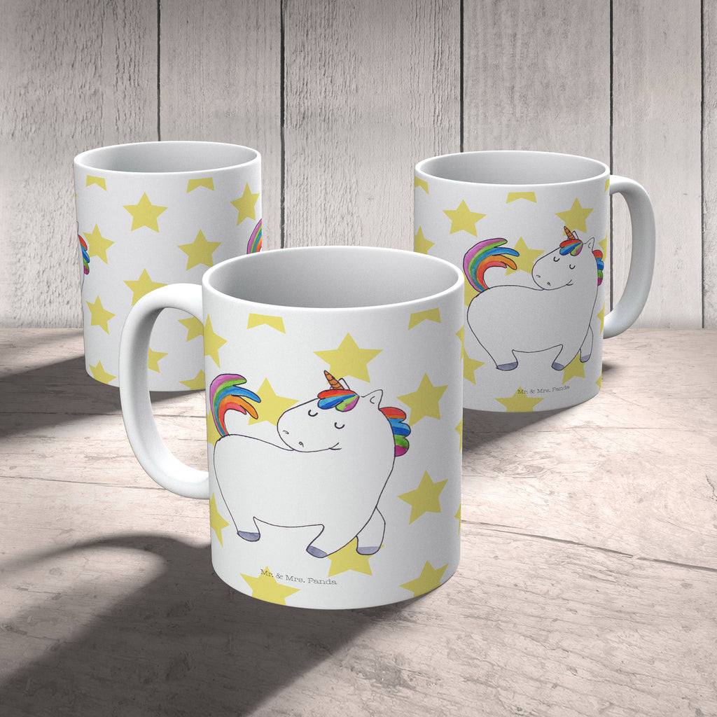 Tasse Einhorn stolzierend Einhorn, Einhörner, Unicorn, stolz, anders, bunt, Pferd, Reiter, Reiten, Freundin, Geschenk Becher, Kaffeetasse, Kaffeebecher, Tee, Frühstück, Büro  Einhorn, Einhörner, Einhorn Deko, Pegasus, Unicorn