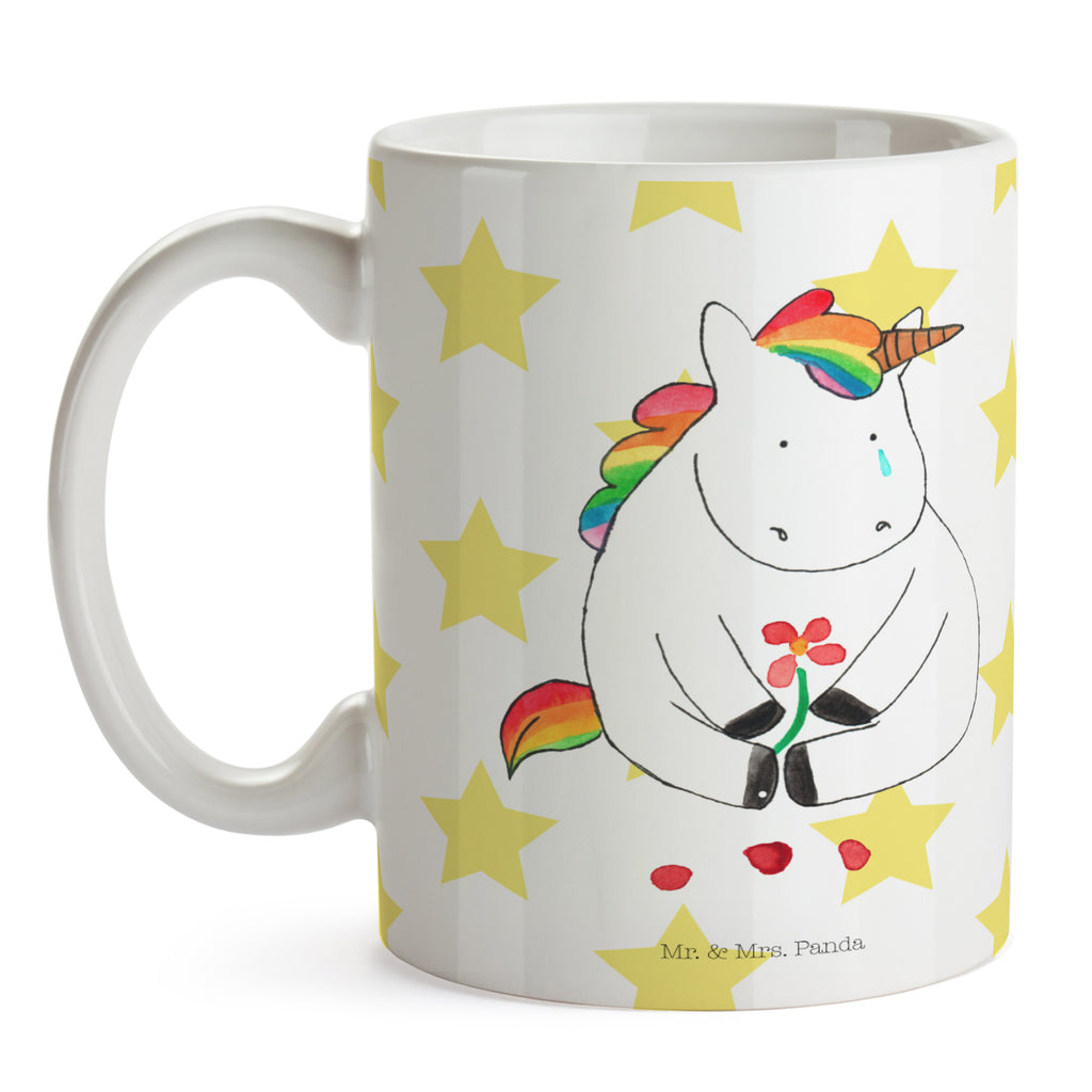 Tasse Einhorn Traurig Einhorn, Einhörner, Glitzer, Trösten. Freundschaft, Freunde, Liebe, Trauer, Grußkarte, Blume  Becher, Kaffeetasse, Kaffeebecher, Tee, Frühstück, Büro  Einhorn, Einhörner, Einhorn Deko, Pegasus, Unicorn