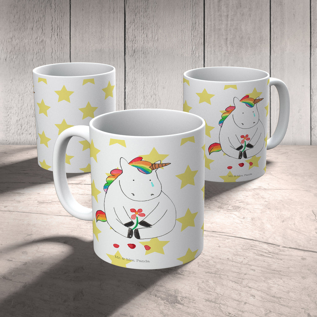 Tasse Einhorn Traurig Einhorn, Einhörner, Glitzer, Trösten. Freundschaft, Freunde, Liebe, Trauer, Grußkarte, Blume  Becher, Kaffeetasse, Kaffeebecher, Tee, Frühstück, Büro  Einhorn, Einhörner, Einhorn Deko, Pegasus, Unicorn
