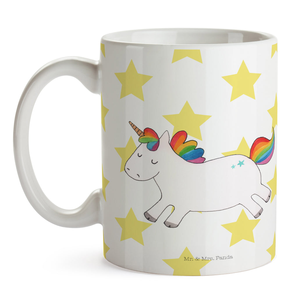 Tasse Einhorn Happy Einhorn, Einhörner, Unicorn, glücklich, fröhlich, Spaß, Freude, Lebensfreude, witzig, spannend, Lächeln, Lachen Becher, Kaffeetasse, Kaffeebecher, Tee, Frühstück, Büro  Einhorn, Einhörner, Einhorn Deko, Pegasus, Unicorn