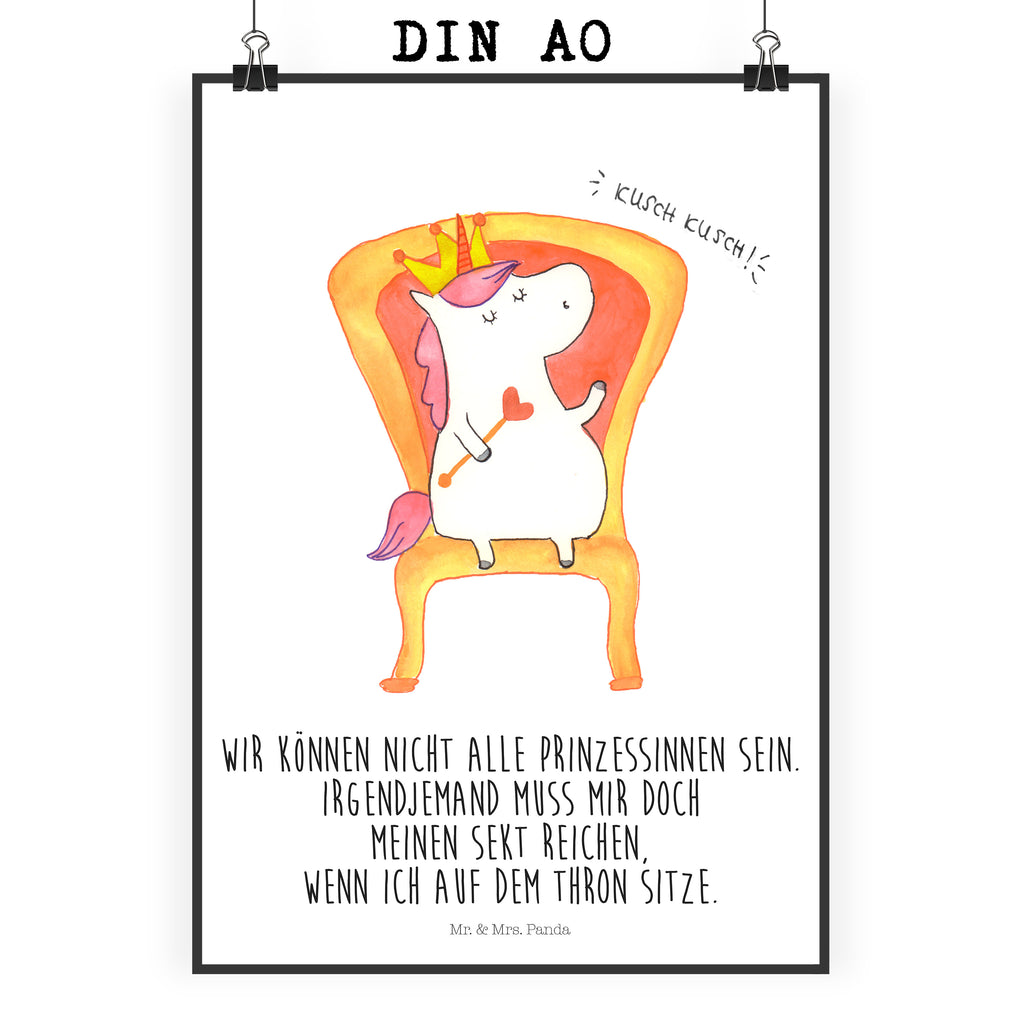 Poster Einhorn König Poster, Wandposter, Bild, Wanddeko, Küchenposter, Kinderposter, Wanddeko Bild, Raumdekoration, Wanddekoration, Handgemaltes Poster, Mr. & Mrs. Panda Poster, Designposter, Kunstdruck, Posterdruck, Einhorn, Einhörner, Einhorn Deko, Pegasus, Unicorn, König, Präsident, Bundeskanzler, Herrscher, Kaiser, Prinzessin, Krone