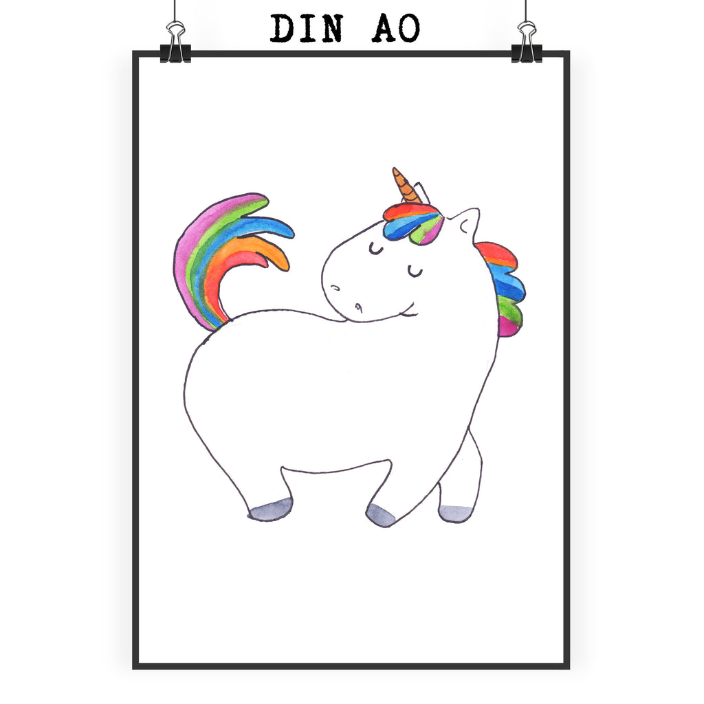 Poster Einhorn stolzierend Poster, Wandposter, Bild, Wanddeko, Küchenposter, Kinderposter, Wanddeko Bild, Raumdekoration, Wanddekoration, Handgemaltes Poster, Mr. & Mrs. Panda Poster, Designposter, Kunstdruck, Posterdruck, Einhorn, Einhörner, Einhorn Deko, Pegasus, Unicorn, stolz, anders, bunt, Pferd, Reiter, Reiten, Freundin, Geschenk