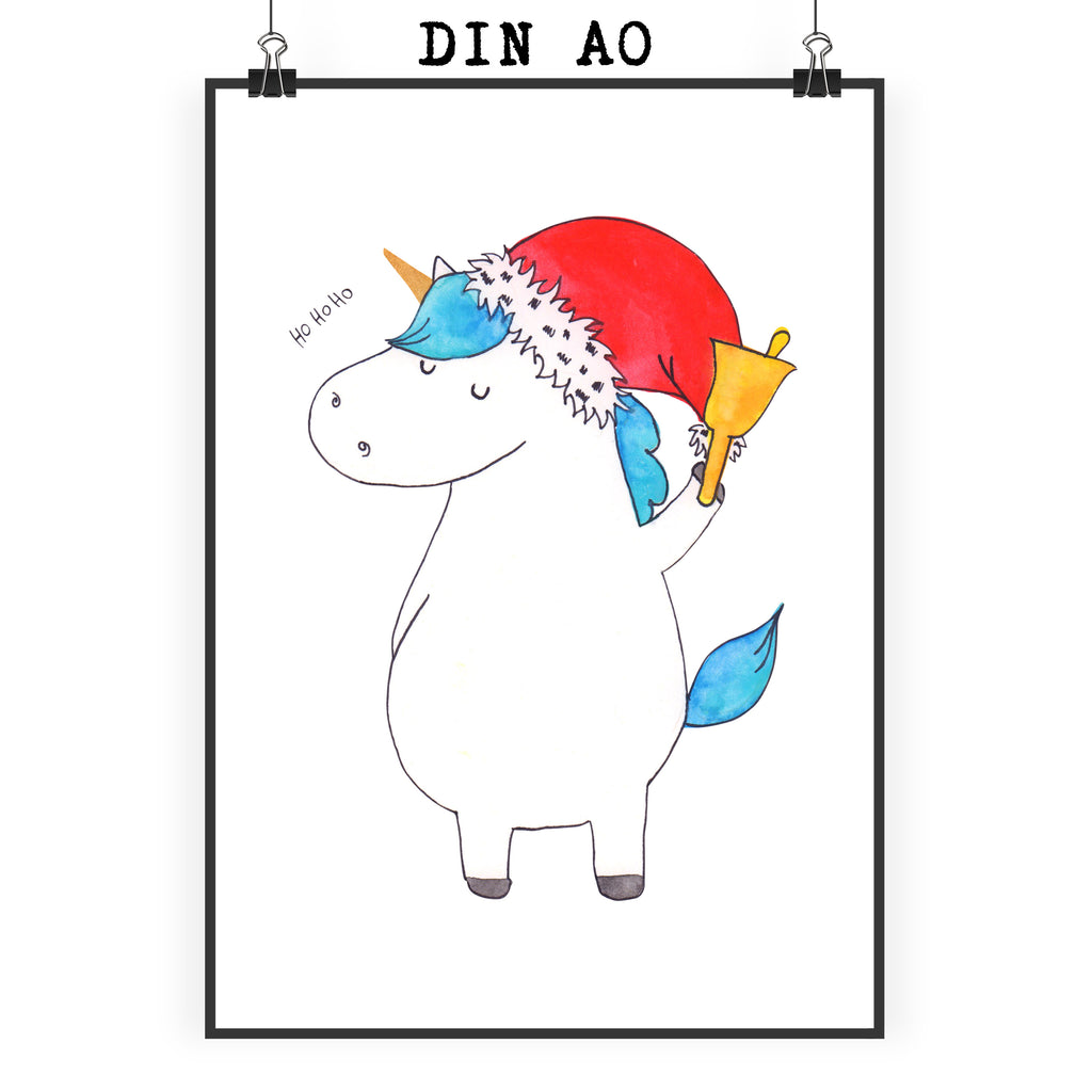 Poster Einhorn Weihnachtsmann Poster, Wandposter, Bild, Wanddeko, Küchenposter, Kinderposter, Wanddeko Bild, Raumdekoration, Wanddekoration, Handgemaltes Poster, Mr. & Mrs. Panda Poster, Designposter, Kunstdruck, Posterdruck, Einhorn, Einhörner, Einhorn Deko, Pegasus, Unicorn, Gin, Schokolade, Schoki, Weihnachten, Weihnachtsmann, Nikolaus, Wunschzettel, Wunschliste, Feenstaub
