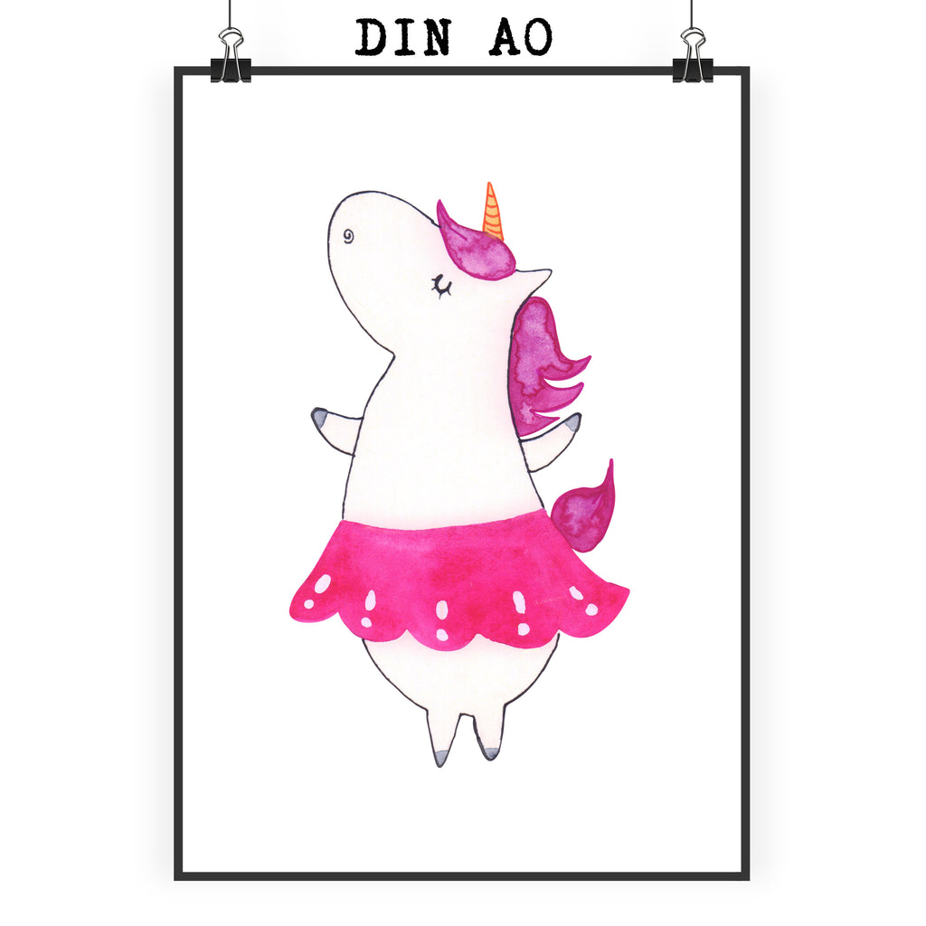 Poster Einhorn Ballerina Poster, Wandposter, Bild, Wanddeko, Küchenposter, Kinderposter, Wanddeko Bild, Raumdekoration, Wanddekoration, Handgemaltes Poster, Mr. & Mrs. Panda Poster, Designposter, Kunstdruck, Posterdruck, Einhorn, Einhörner, Einhorn Deko, Pegasus, Unicorn, Tanzen, Ballerina, Party, Wohnung, Spaß, Feiern, Geburtstag, Tänzerin, Lebenslust, Lebensfreude