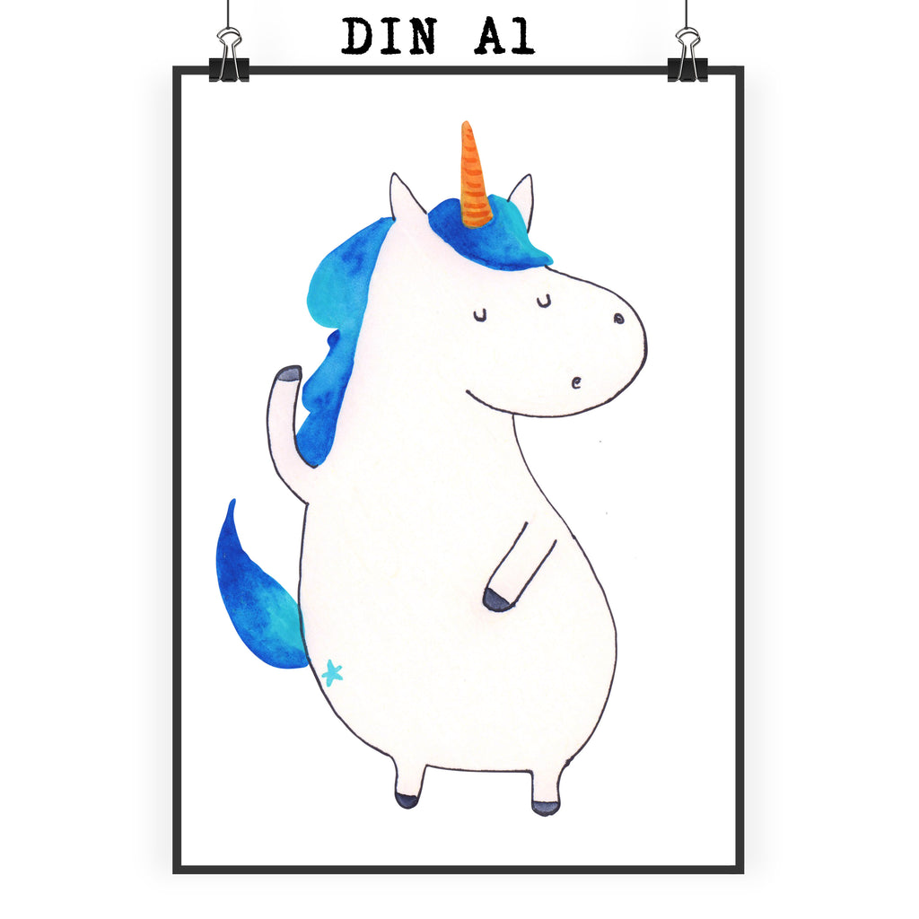 Poster Einhorn Mann Poster, Wandposter, Bild, Wanddeko, Küchenposter, Kinderposter, Wanddeko Bild, Raumdekoration, Wanddekoration, Handgemaltes Poster, Mr. & Mrs. Panda Poster, Designposter, Kunstdruck, Posterdruck, Einhorn, Einhörner, Einhorn Deko, Pegasus, Unicorn, cool, Mann, Freundin, Familie, bester Freund, BFF, Party, hübsch, beste