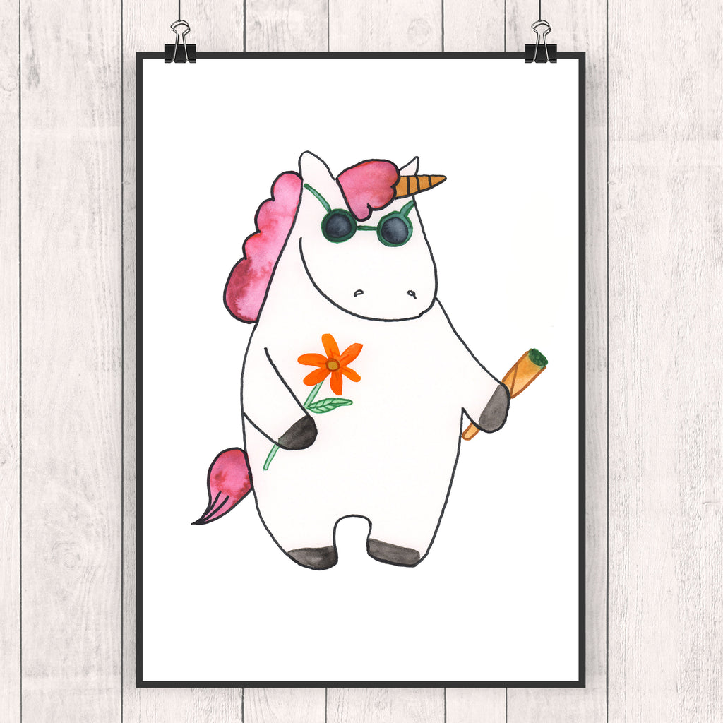 Poster Einhorn Woodstock Poster, Wandposter, Bild, Wanddeko, Küchenposter, Kinderposter, Wanddeko Bild, Raumdekoration, Wanddekoration, Handgemaltes Poster, Mr. & Mrs. Panda Poster, Designposter, Kunstdruck, Posterdruck, Einhorn, Einhörner, Einhorn Deko, Pegasus, Unicorn, Kiffen, Joint, Zigarette, Alkohol, Party, Spaß. lustig, witzig, Woodstock