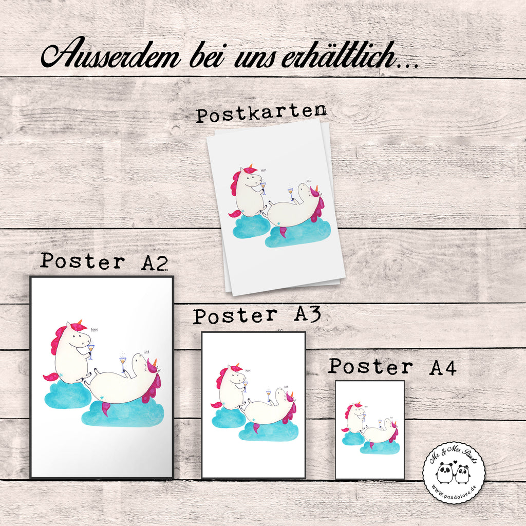 Poster Einhörner Sekt Poster, Wandposter, Bild, Wanddeko, Küchenposter, Kinderposter, Wanddeko Bild, Raumdekoration, Wanddekoration, Handgemaltes Poster, Mr. & Mrs. Panda Poster, Designposter, Kunstdruck, Posterdruck, Einhorn, Einhörner, Einhorn Deko, Pegasus, Unicorn, Freundinnen, Freundin, BFF, Sekt, Mädelsabend, Spaß, Party, Korken, Anstoßen, Beste