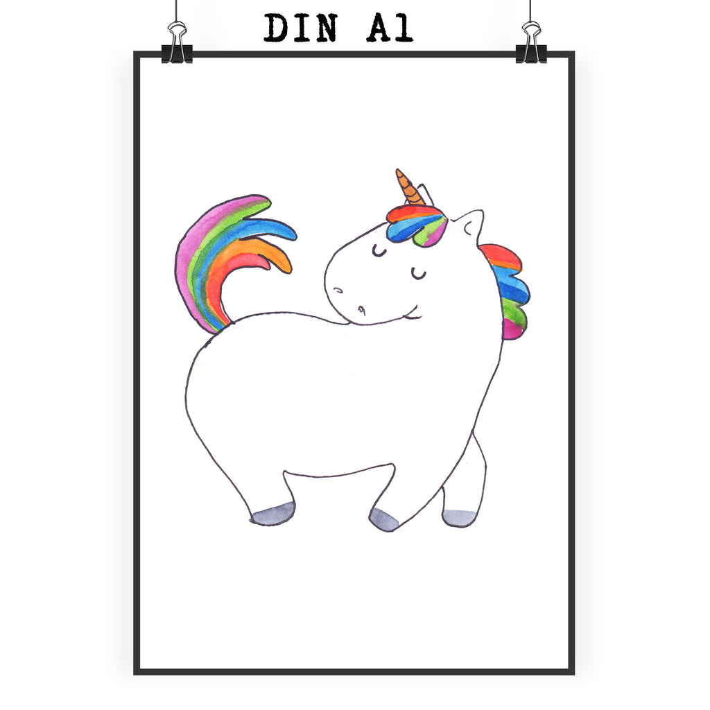 Poster Einhorn stolzierend Poster, Wandposter, Bild, Wanddeko, Küchenposter, Kinderposter, Wanddeko Bild, Raumdekoration, Wanddekoration, Handgemaltes Poster, Mr. & Mrs. Panda Poster, Designposter, Kunstdruck, Posterdruck, Einhorn, Einhörner, Einhorn Deko, Pegasus, Unicorn, stolz, anders, bunt, Pferd, Reiter, Reiten, Freundin, Geschenk