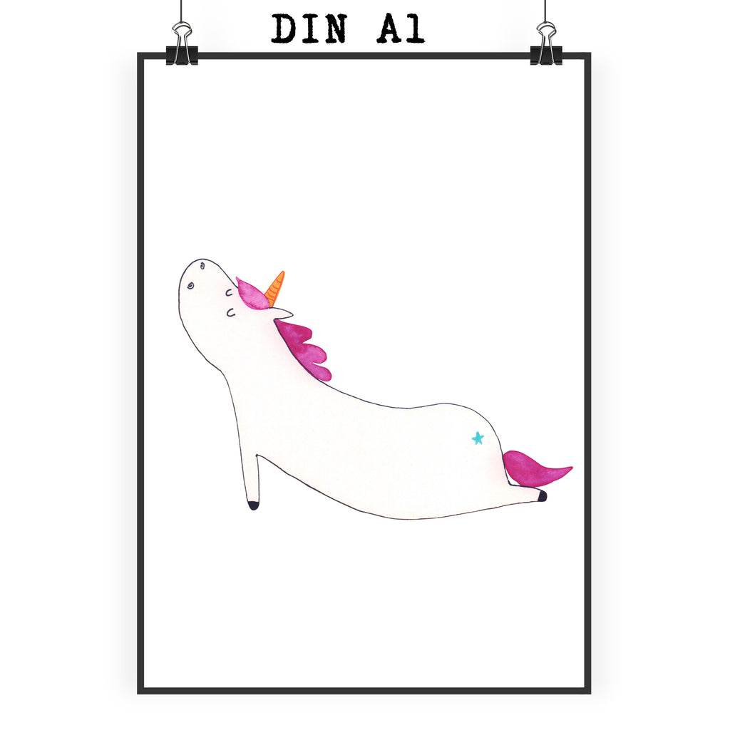 Poster Einhorn Yoga Poster, Wandposter, Bild, Wanddeko, Küchenposter, Kinderposter, Wanddeko Bild, Raumdekoration, Wanddekoration, Handgemaltes Poster, Mr. & Mrs. Panda Poster, Designposter, Kunstdruck, Posterdruck, Einhorn, Einhörner, Einhorn Deko, Pegasus, Unicorn, Yoga, Namaste, Achtsamkeit, Entspannung, Joga, Yogamatte, Sport, lustig, witzig, süß