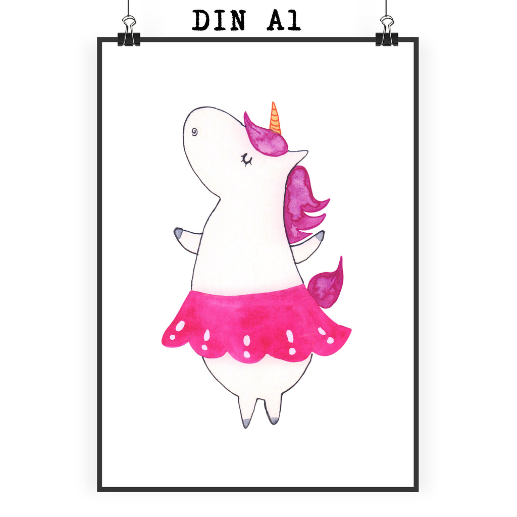 Poster Einhorn Ballerina Poster, Wandposter, Bild, Wanddeko, Küchenposter, Kinderposter, Wanddeko Bild, Raumdekoration, Wanddekoration, Handgemaltes Poster, Mr. & Mrs. Panda Poster, Designposter, Kunstdruck, Posterdruck, Einhorn, Einhörner, Einhorn Deko, Pegasus, Unicorn, Tanzen, Ballerina, Party, Wohnung, Spaß, Feiern, Geburtstag, Tänzerin, Lebenslust, Lebensfreude