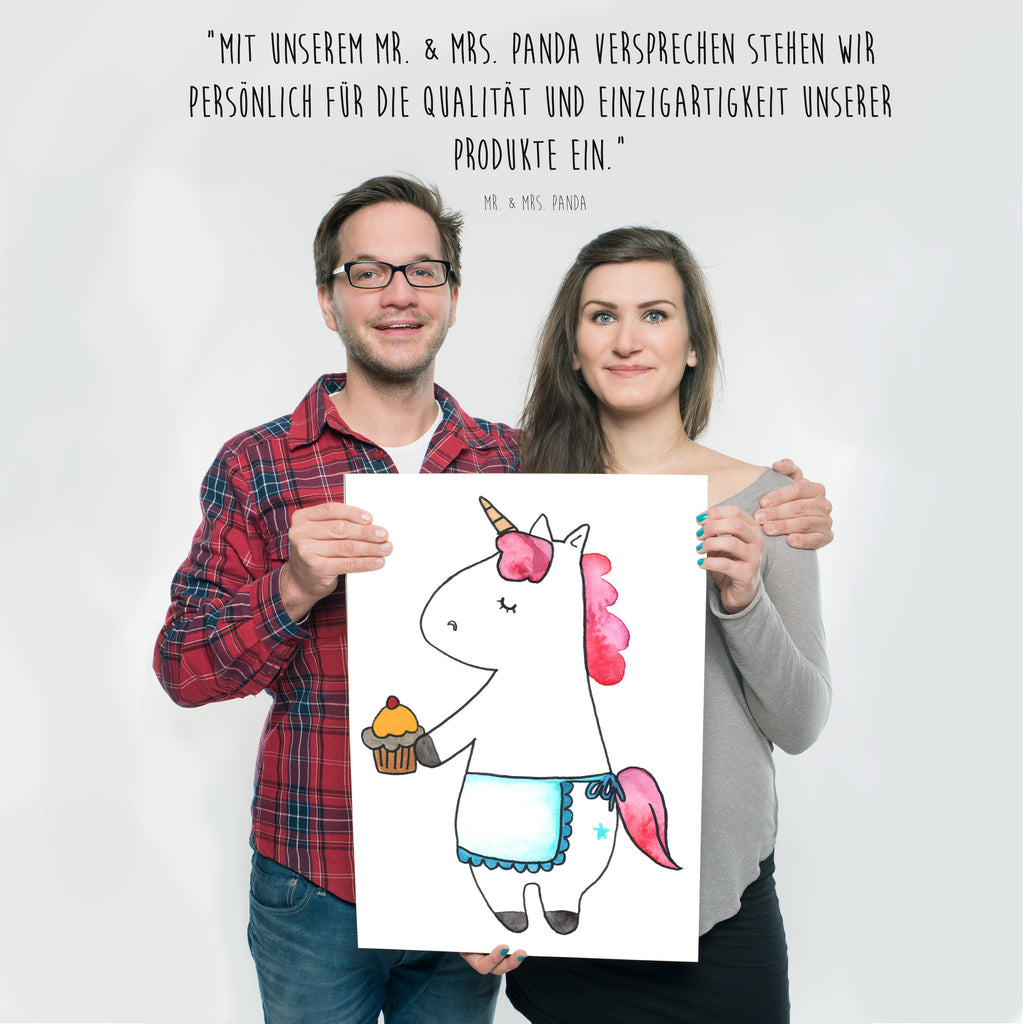 Poster Einhorn Muffin Poster, Wandposter, Bild, Wanddeko, Küchenposter, Kinderposter, Wanddeko Bild, Raumdekoration, Wanddekoration, Handgemaltes Poster, Mr. & Mrs. Panda Poster, Designposter, Kunstdruck, Posterdruck, Einhorn, Einhörner, Einhorn Deko, Pegasus, Unicorn, Geburtstag, Backen, Muffin, Kekse, Geburtstagsgrüße, Glückwünsche, Liebesgrüße, Grüße