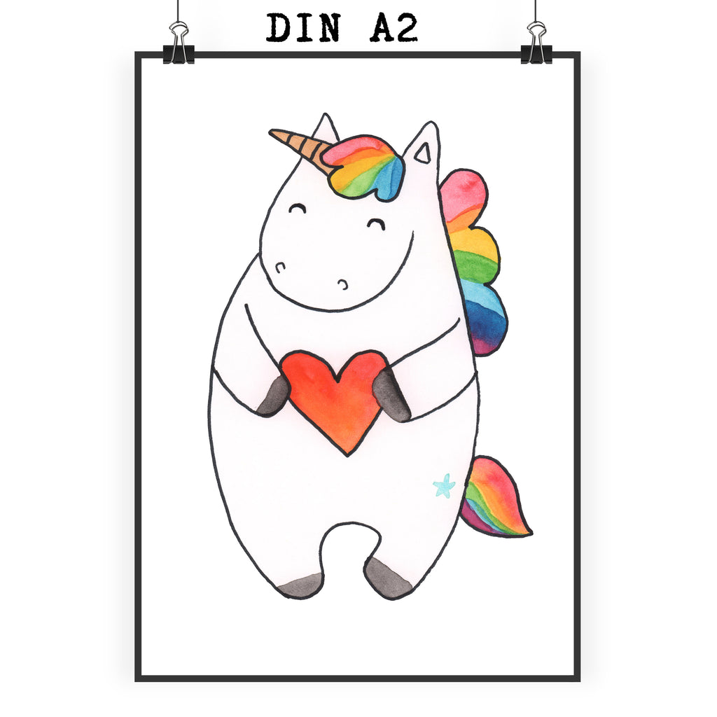 Poster Einhorn Herz Poster, Wandposter, Bild, Wanddeko, Küchenposter, Kinderposter, Wanddeko Bild, Raumdekoration, Wanddekoration, Handgemaltes Poster, Mr. & Mrs. Panda Poster, Designposter, Kunstdruck, Posterdruck, Einhorn, Einhörner, Einhorn Deko, Pegasus, Unicorn, Herz, schlimm, böse, witzig, lustig, Freundin, anders, bunt