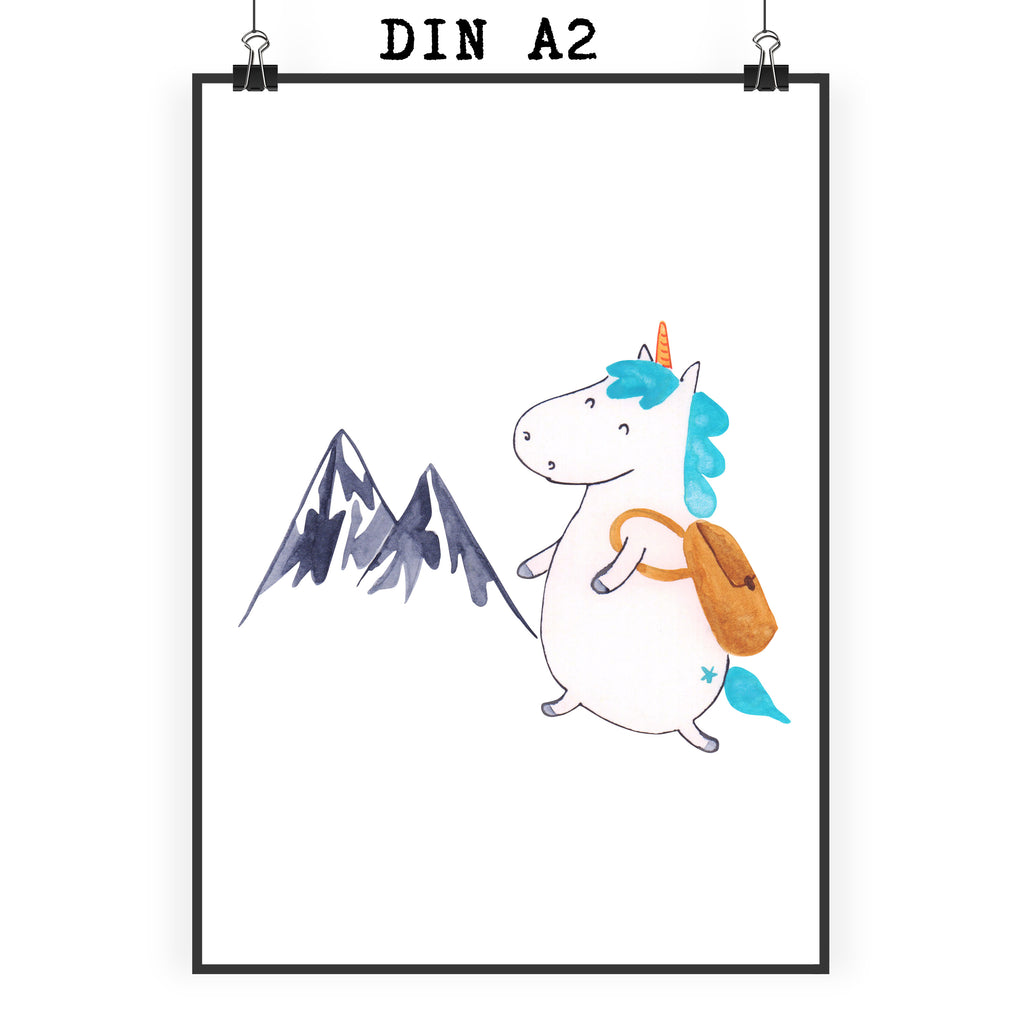 Poster Einhorn Bergsteiger Poster, Wandposter, Bild, Wanddeko, Küchenposter, Kinderposter, Wanddeko Bild, Raumdekoration, Wanddekoration, Handgemaltes Poster, Mr. & Mrs. Panda Poster, Designposter, Kunstdruck, Posterdruck, Einhorn, Einhörner, Einhorn Deko, Pegasus, Unicorn, Bergsteiger, Abenteuer, Berge, Abenteurer, Weltenbummler, Weltreise, Reisen, Urlaub, Entdecker