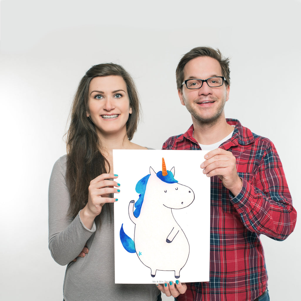 Poster Einhorn Mann Poster, Wandposter, Bild, Wanddeko, Küchenposter, Kinderposter, Wanddeko Bild, Raumdekoration, Wanddekoration, Handgemaltes Poster, Mr. & Mrs. Panda Poster, Designposter, Kunstdruck, Posterdruck, Einhorn, Einhörner, Einhorn Deko, Pegasus, Unicorn, cool, Mann, Freundin, Familie, bester Freund, BFF, Party, hübsch, beste