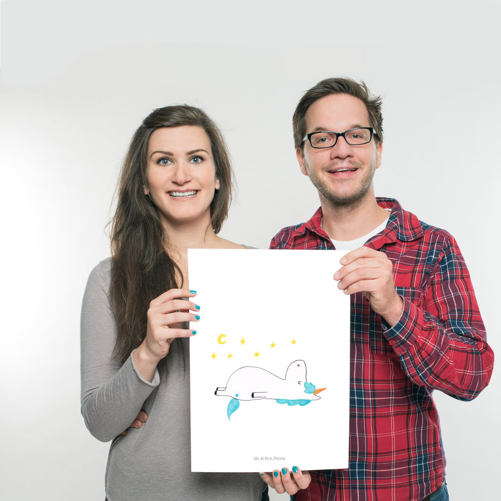 Poster Einhorn Sternenhimmel Poster, Wandposter, Bild, Wanddeko, Küchenposter, Kinderposter, Wanddeko Bild, Raumdekoration, Wanddekoration, Handgemaltes Poster, Mr. & Mrs. Panda Poster, Designposter, Kunstdruck, Posterdruck, Einhorn, Einhörner, Einhorn Deko, Pegasus, Unicorn, Sterne, Dachschaden, Verrückt, Sternenhimmel