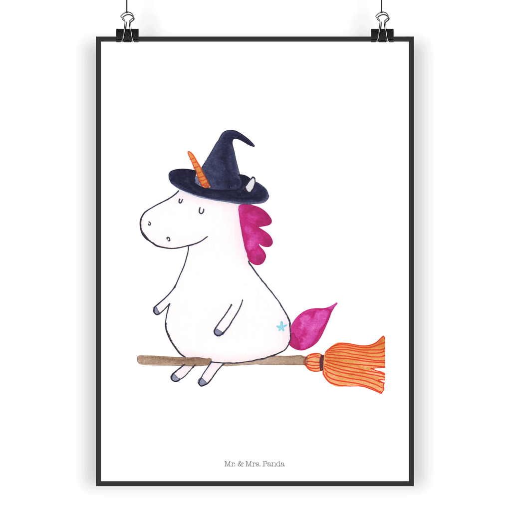 Poster Einhorn Hexe Poster, Wandposter, Bild, Wanddeko, Küchenposter, Kinderposter, Wanddeko Bild, Raumdekoration, Wanddekoration, Handgemaltes Poster, Mr. & Mrs. Panda Poster, Designposter, Kunstdruck, Posterdruck, Einhorn, Einhörner, Einhorn Deko, Pegasus, Unicorn, Frau, Ehefrau, Hexe, Teufel, Engel, Verrückte, Freundin, Leben, Zicke