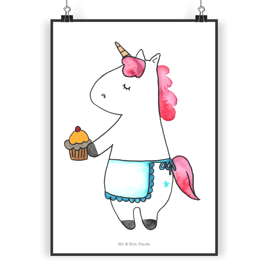 Poster Einhorn Muffin Poster, Wandposter, Bild, Wanddeko, Küchenposter, Kinderposter, Wanddeko Bild, Raumdekoration, Wanddekoration, Handgemaltes Poster, Mr. & Mrs. Panda Poster, Designposter, Kunstdruck, Posterdruck, Einhorn, Einhörner, Einhorn Deko, Pegasus, Unicorn, Geburtstag, Backen, Muffin, Kekse, Geburtstagsgrüße, Glückwünsche, Liebesgrüße, Grüße