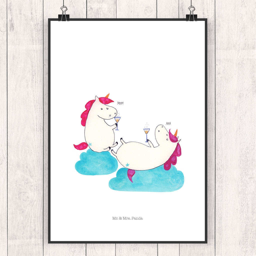Poster Einhörner Sekt Poster, Wandposter, Bild, Wanddeko, Küchenposter, Kinderposter, Wanddeko Bild, Raumdekoration, Wanddekoration, Handgemaltes Poster, Mr. & Mrs. Panda Poster, Designposter, Kunstdruck, Posterdruck, Einhorn, Einhörner, Einhorn Deko, Pegasus, Unicorn, Freundinnen, Freundin, BFF, Sekt, Mädelsabend, Spaß, Party, Korken, Anstoßen, Beste