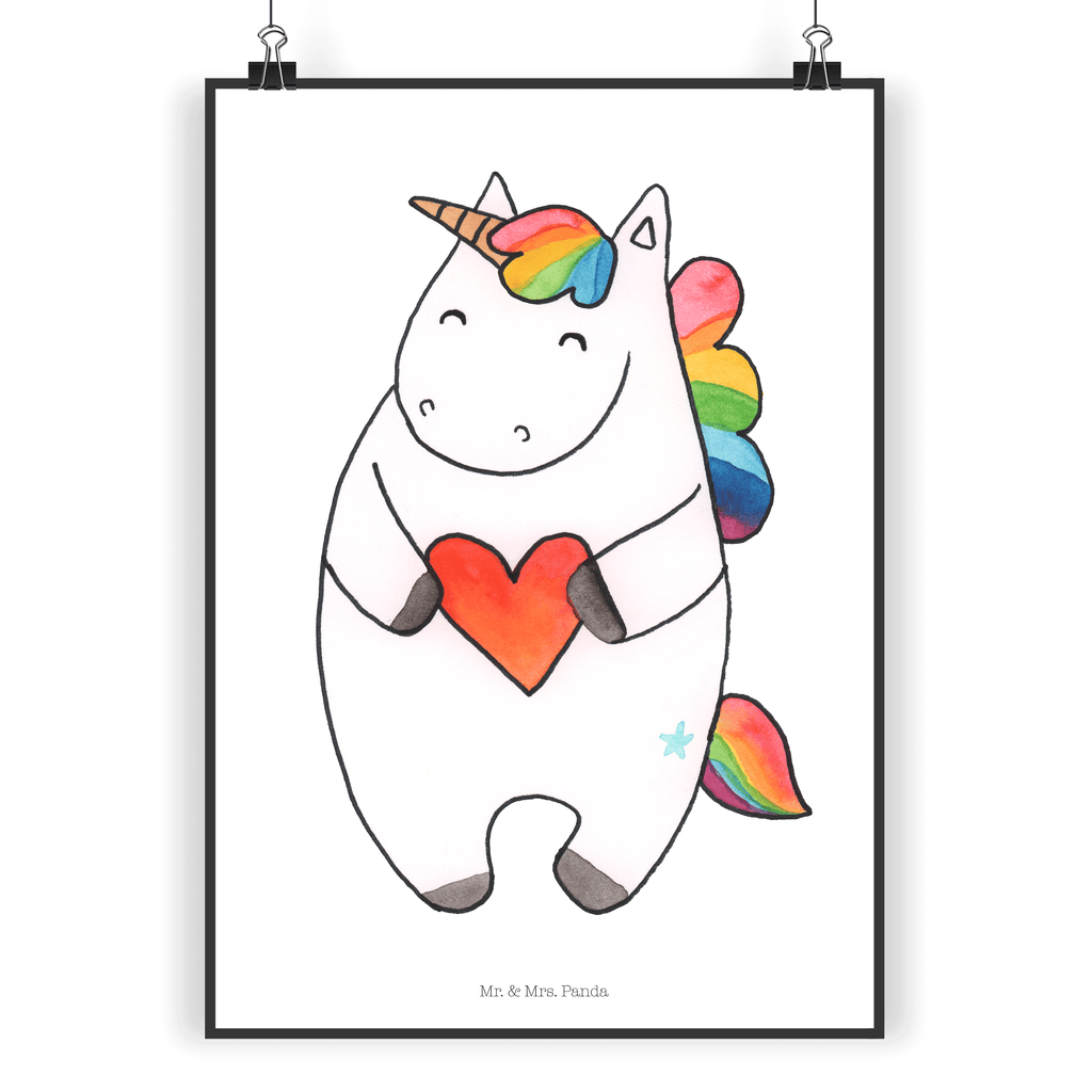 Poster Einhorn Herz Poster, Wandposter, Bild, Wanddeko, Küchenposter, Kinderposter, Wanddeko Bild, Raumdekoration, Wanddekoration, Handgemaltes Poster, Mr. & Mrs. Panda Poster, Designposter, Kunstdruck, Posterdruck, Einhorn, Einhörner, Einhorn Deko, Pegasus, Unicorn, Herz, schlimm, böse, witzig, lustig, Freundin, anders, bunt