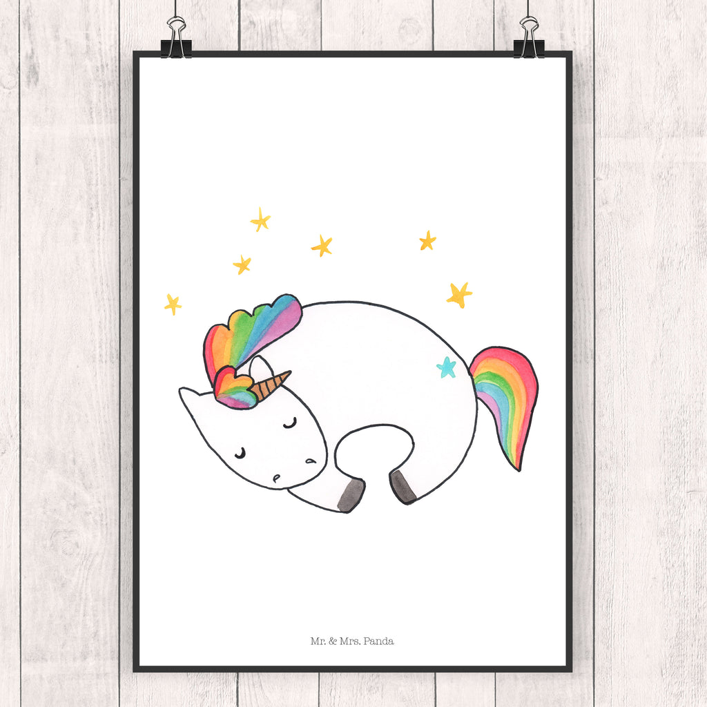 Poster Einhorn Nacht Poster, Wandposter, Bild, Wanddeko, Küchenposter, Kinderposter, Wanddeko Bild, Raumdekoration, Wanddekoration, Handgemaltes Poster, Mr. & Mrs. Panda Poster, Designposter, Kunstdruck, Posterdruck, Einhorn, Einhörner, Einhorn Deko, Pegasus, Unicorn, Träume, Traum, unicorn, Realität, Menschen, Geschenk, Ruhe, Freundin