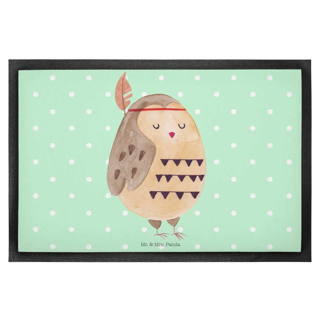 Fußmatte Eule Federschmuck Eule, Eule Deko, Owl, Das Leben ist ein Abenteuer, Reisespruch, Federschmuck, Dekoration  Türvorleger, Schmutzmatte, Fußabtreter, Matte, Schmutzfänger, Fußabstreifer, Schmutzfangmatte, Türmatte, Motivfußmatte,  Haustürmatte, Vorleger  Eule
