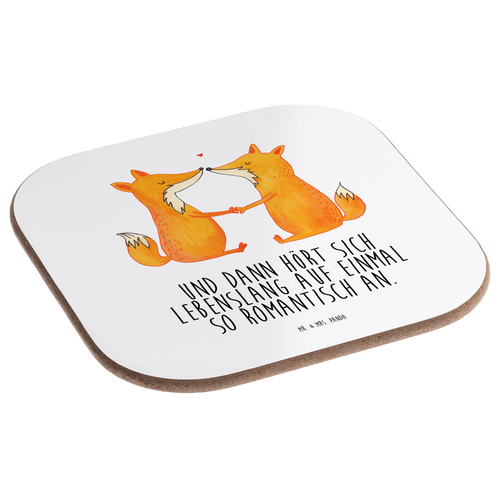 Quadratische Untersetzer Füchse Liebe Bierdeckel, Glasuntersetzer, Untersetzer Gläser, Getränkeuntersetzer, Fuchs, Füchse, Fox, Liebe, Liebespaar, Paar, Partner, Freundin, Freund, Ehe, Verlobte, Ehemann, Ehefrau, Liebesbeweis