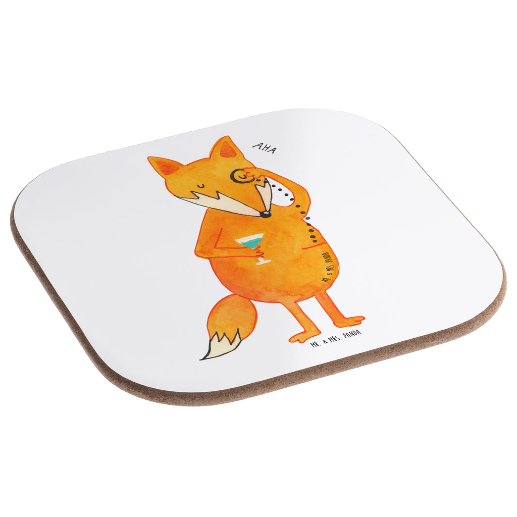Quadratische Untersetzer Fuchs Lord Bierdeckel, Glasuntersetzer, Untersetzer Gläser, Getränkeuntersetzer, Fuchs, Füchse, tröstende Worte, Spruch lustig, Liebeskummer Geschenk, Motivation Spruch, Problemlösung