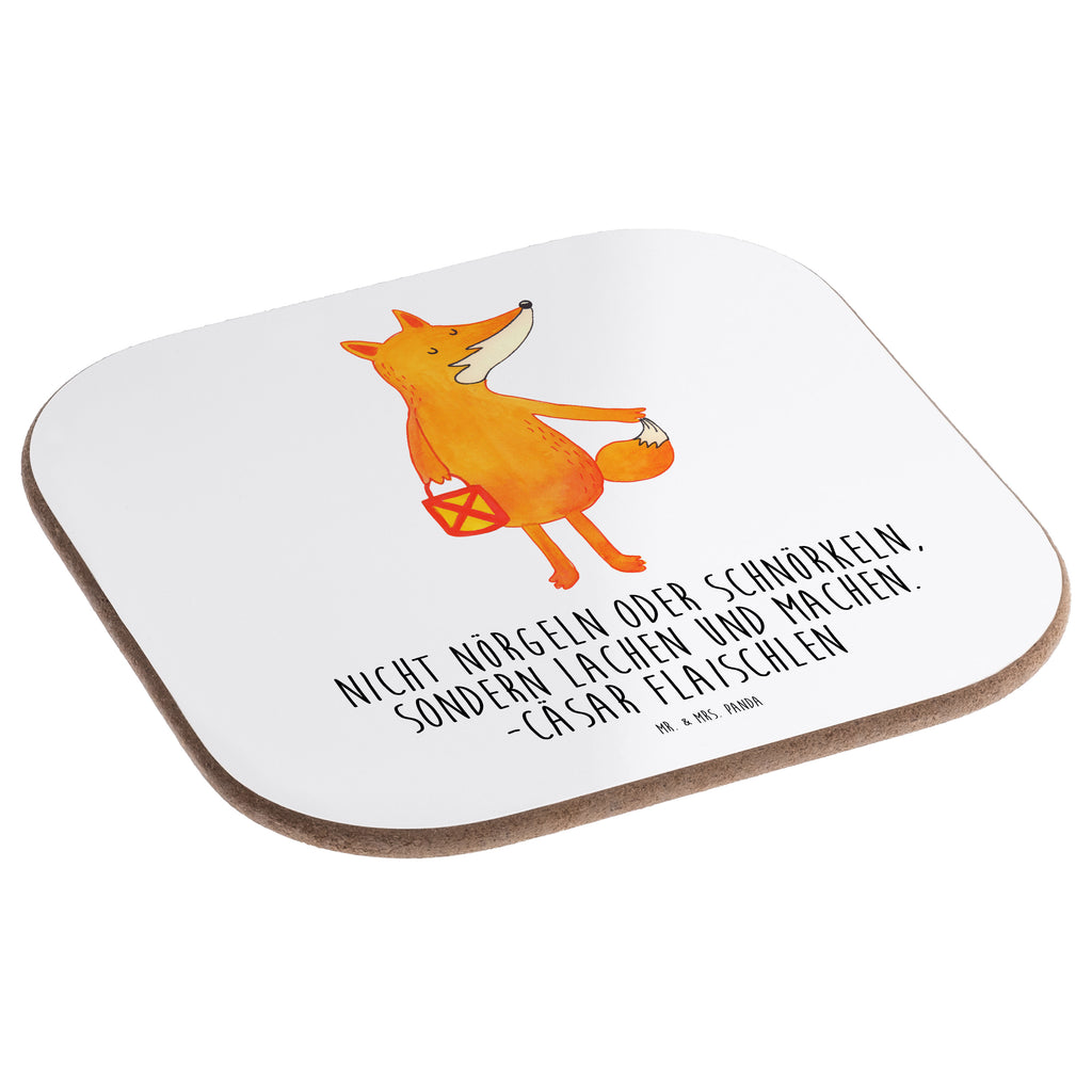 Quadratische Untersetzer Fuchs Laterne Bierdeckel, Glasuntersetzer, Untersetzer Gläser, Getränkeuntersetzer, Fuchs, Füchse, Spruch trösten, Liebeskummer Spruch, Laterne, Sankt Martin, Laternenumzug, Aufmuntern, Cäsar Otto Hugo Flaischlen