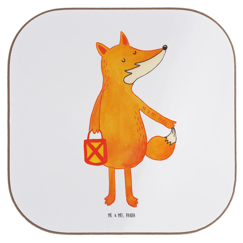 Quadratische Untersetzer Fuchs Laterne Bierdeckel, Glasuntersetzer, Untersetzer Gläser, Getränkeuntersetzer, Fuchs, Füchse, Spruch trösten, Liebeskummer Spruch, Laterne, Sankt Martin, Laternenumzug, Aufmuntern, Cäsar Otto Hugo Flaischlen